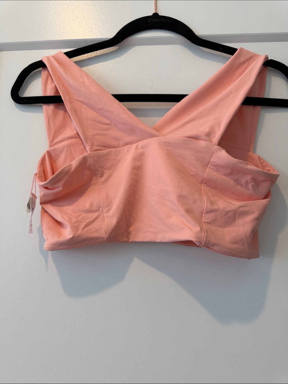 l*space Peach Pink V-Neck Bikini Top